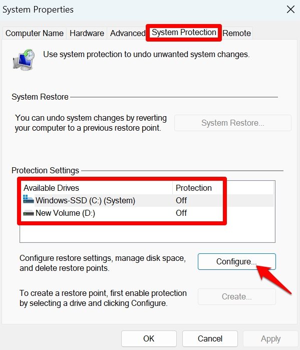 настройка параметров восстановления Windows 11