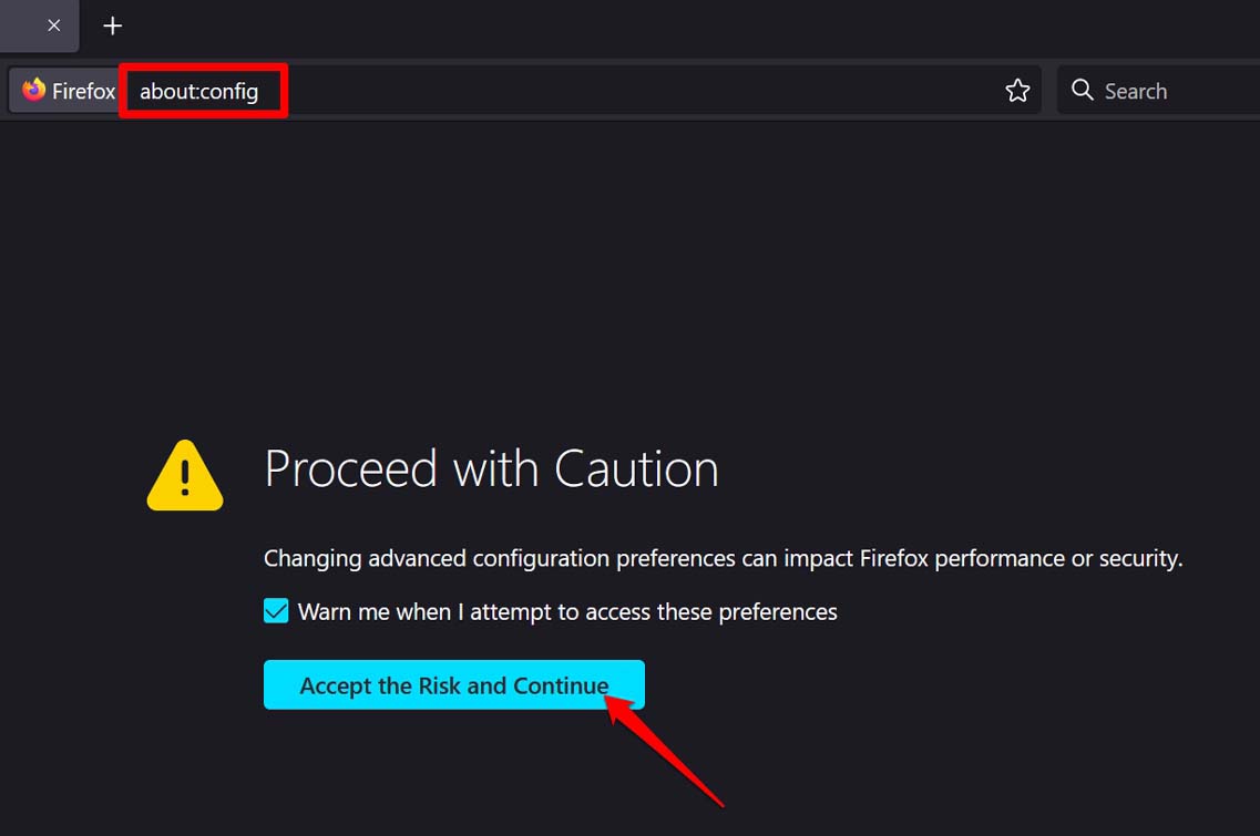 configuraciones de firefox