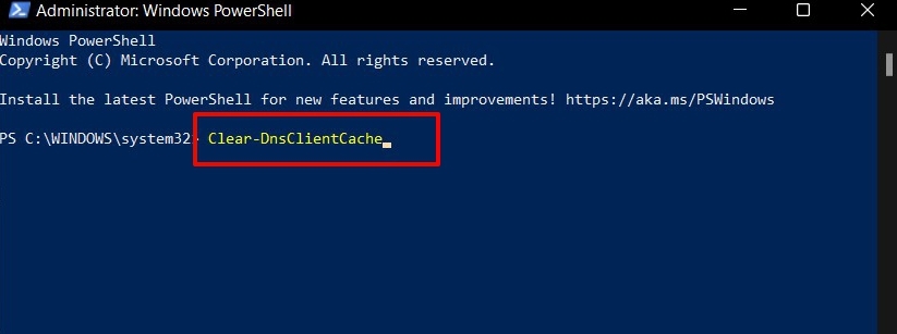 DNS-Cache in Windows 11 über PowerShell leeren
