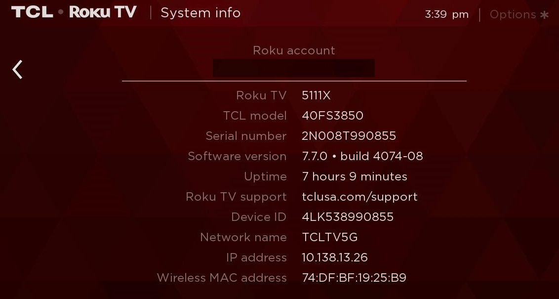 Come specchiare il Mac su informazioni di sistema Roku