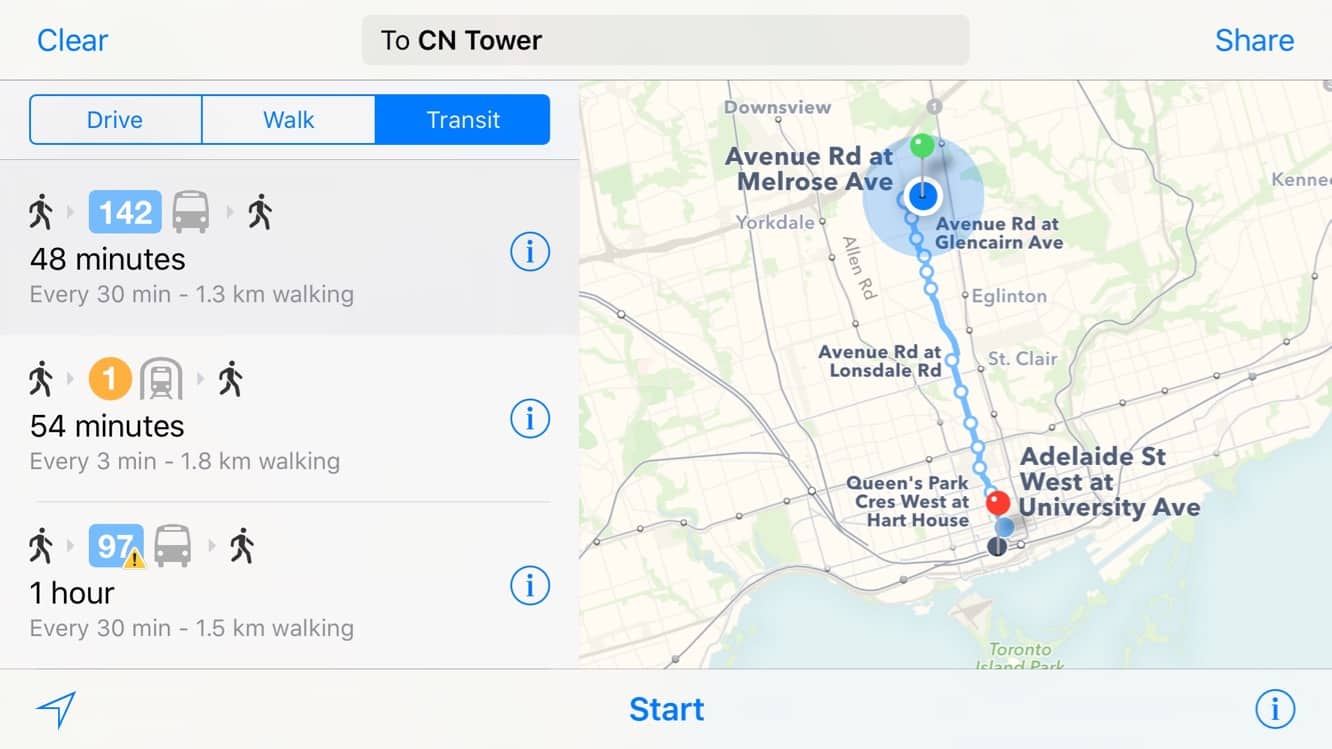 Ein erster Blick auf den öffentlichen Nahverkehr in iOS 9 in Apple Maps (Aktualisiert für watchOS 2)
