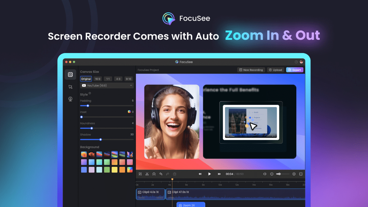 Il Miglior Registratore di Schermo con Auto-Zoom Video Più Intelligenti e Dinamici