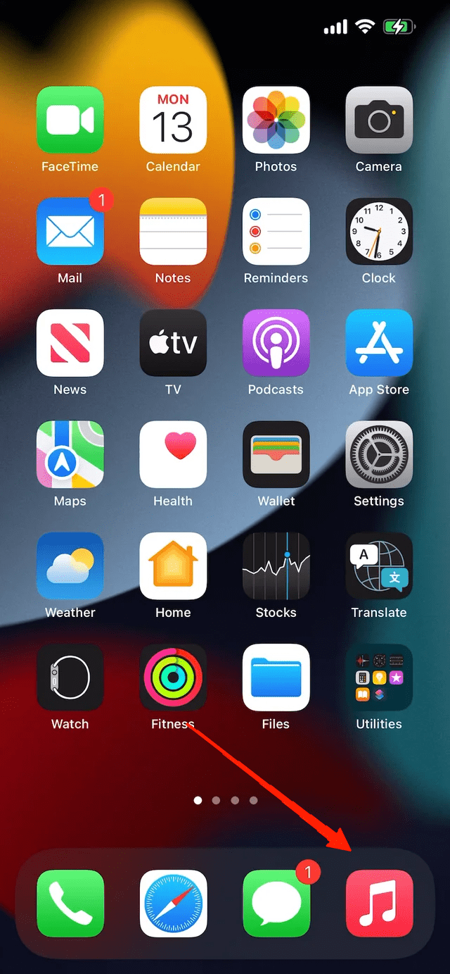 예를 들어 Apple Music을 실행했다고 가정해 보겠습니다.