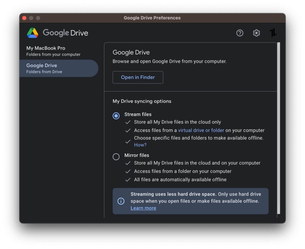 MacのGoogle Drive