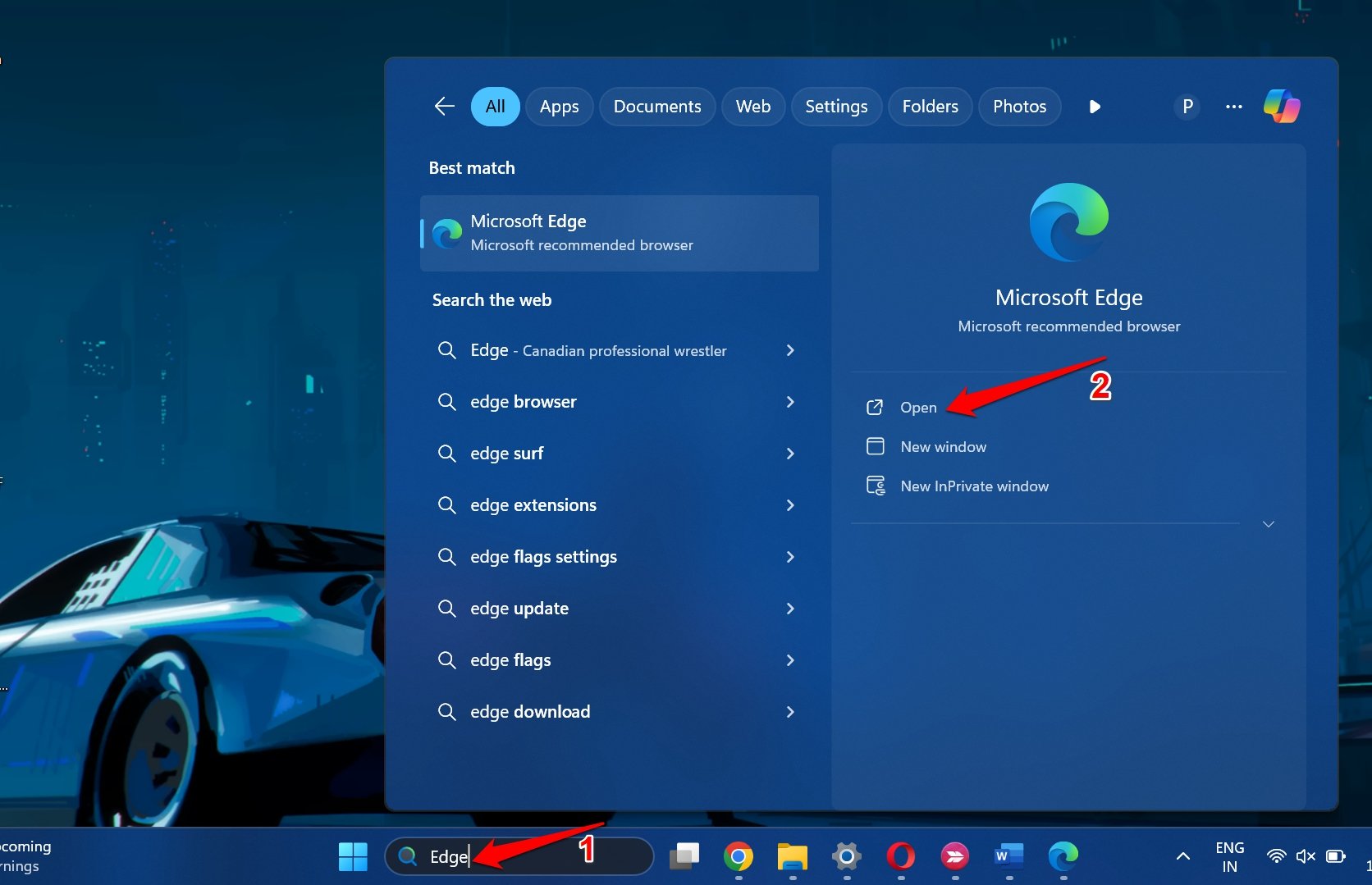 abrir el navegador Microsoft Edge en PC