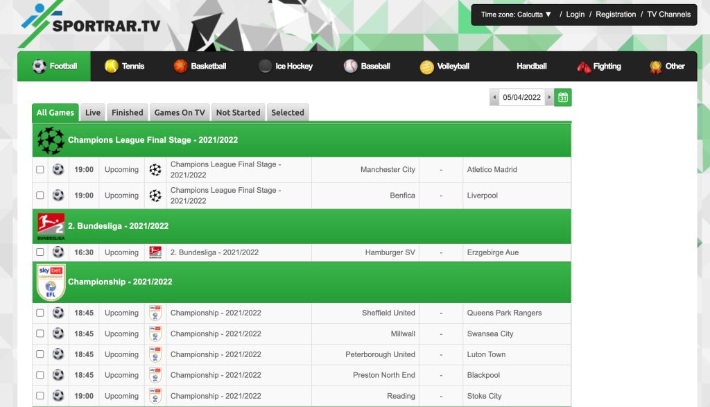 SportRAR - Migliore alternativa a Stream2Watch