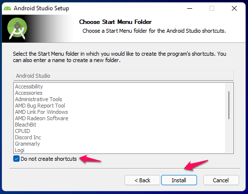 (7) Instalar o Android Studio