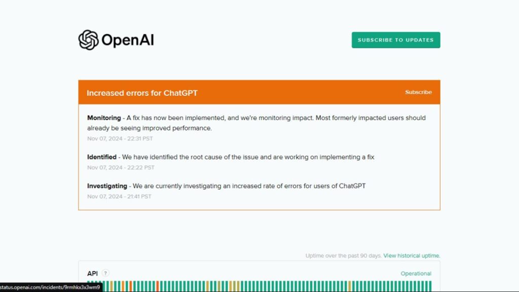 ChatGPT non funziona