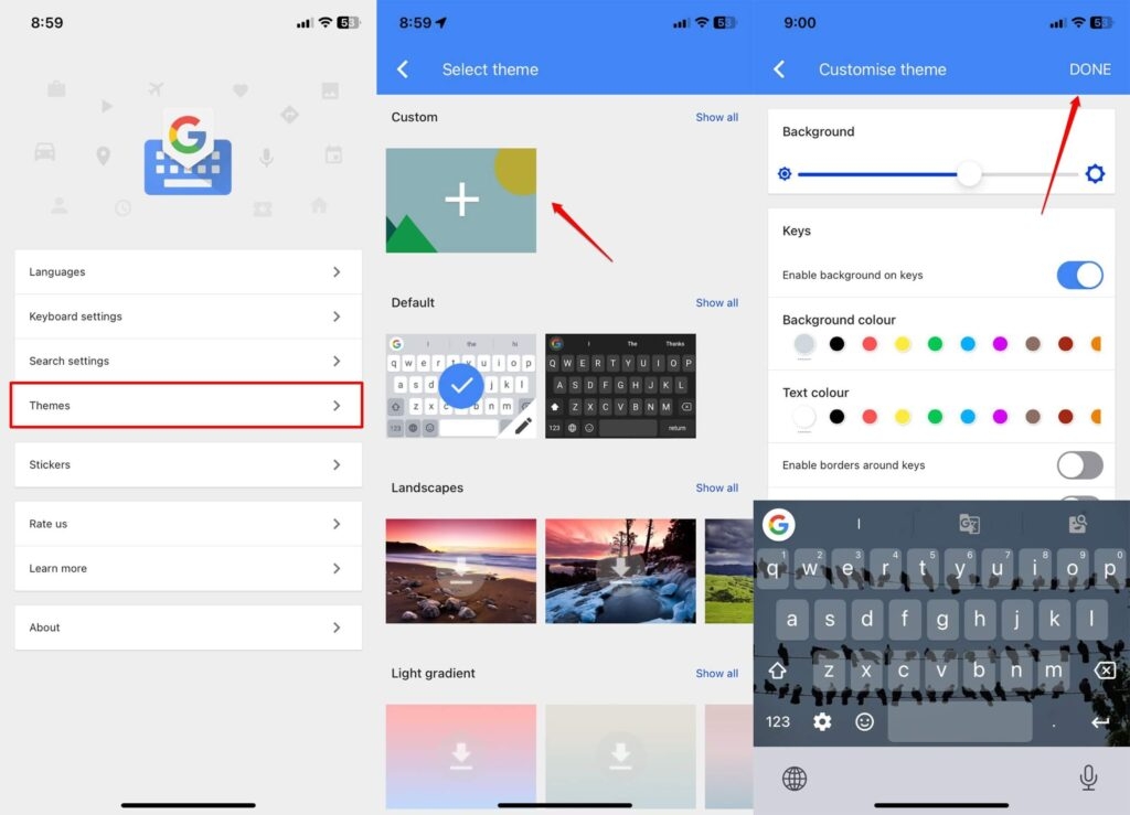 Poner imágenes en el teclado iOS