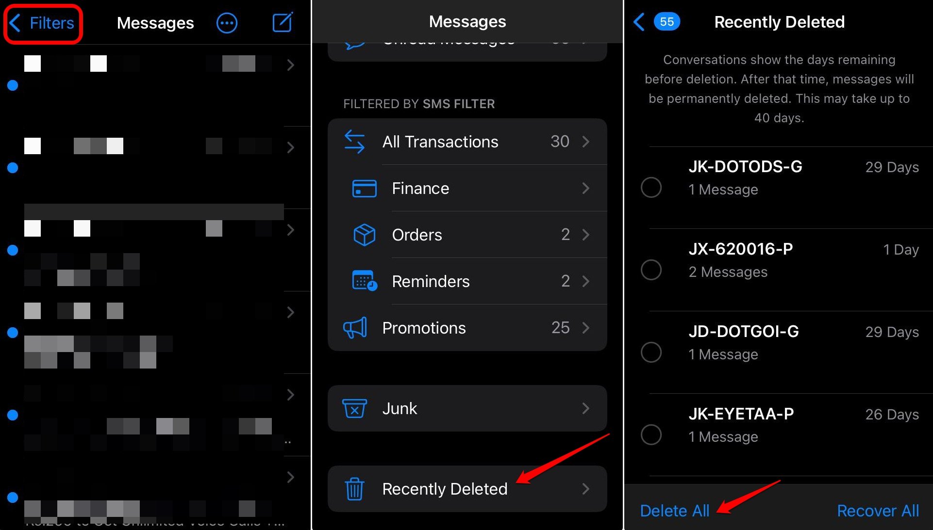 supprimer complètement les messages de l'iPhone