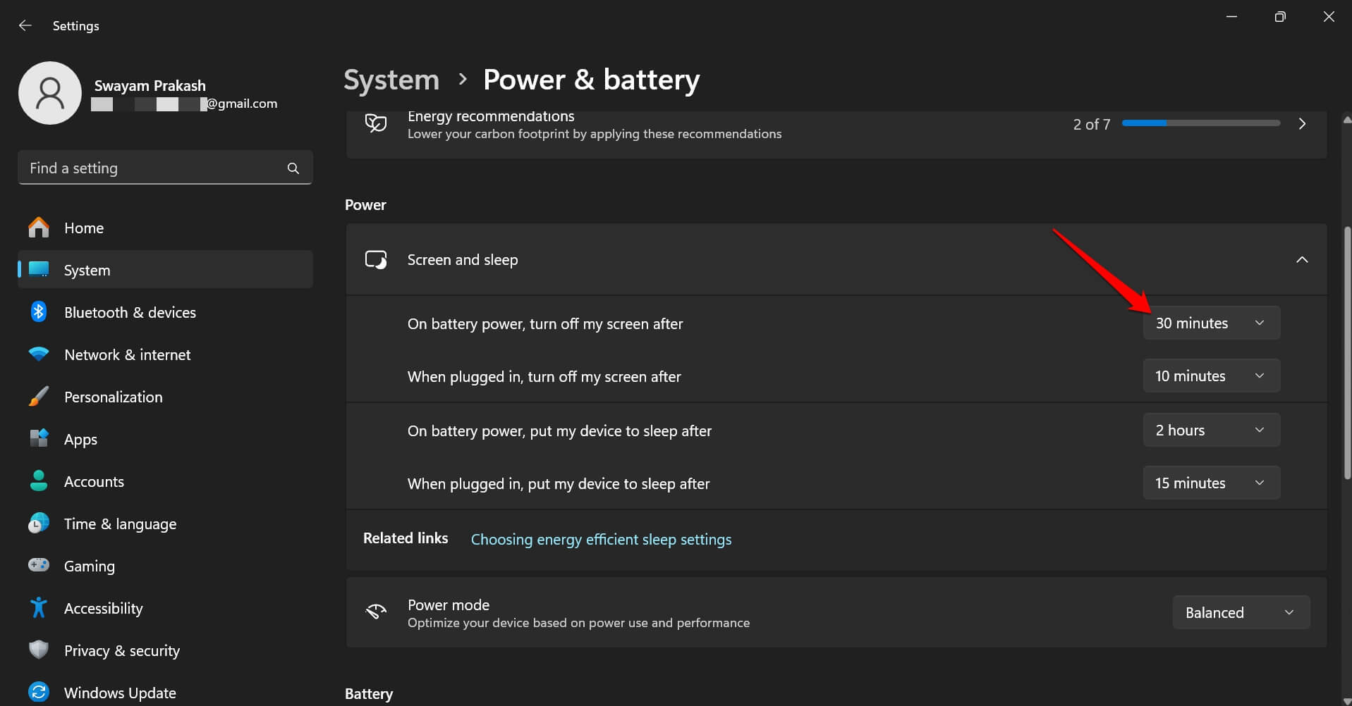 imposta il timeout per il blocco dello schermo su Windows 11