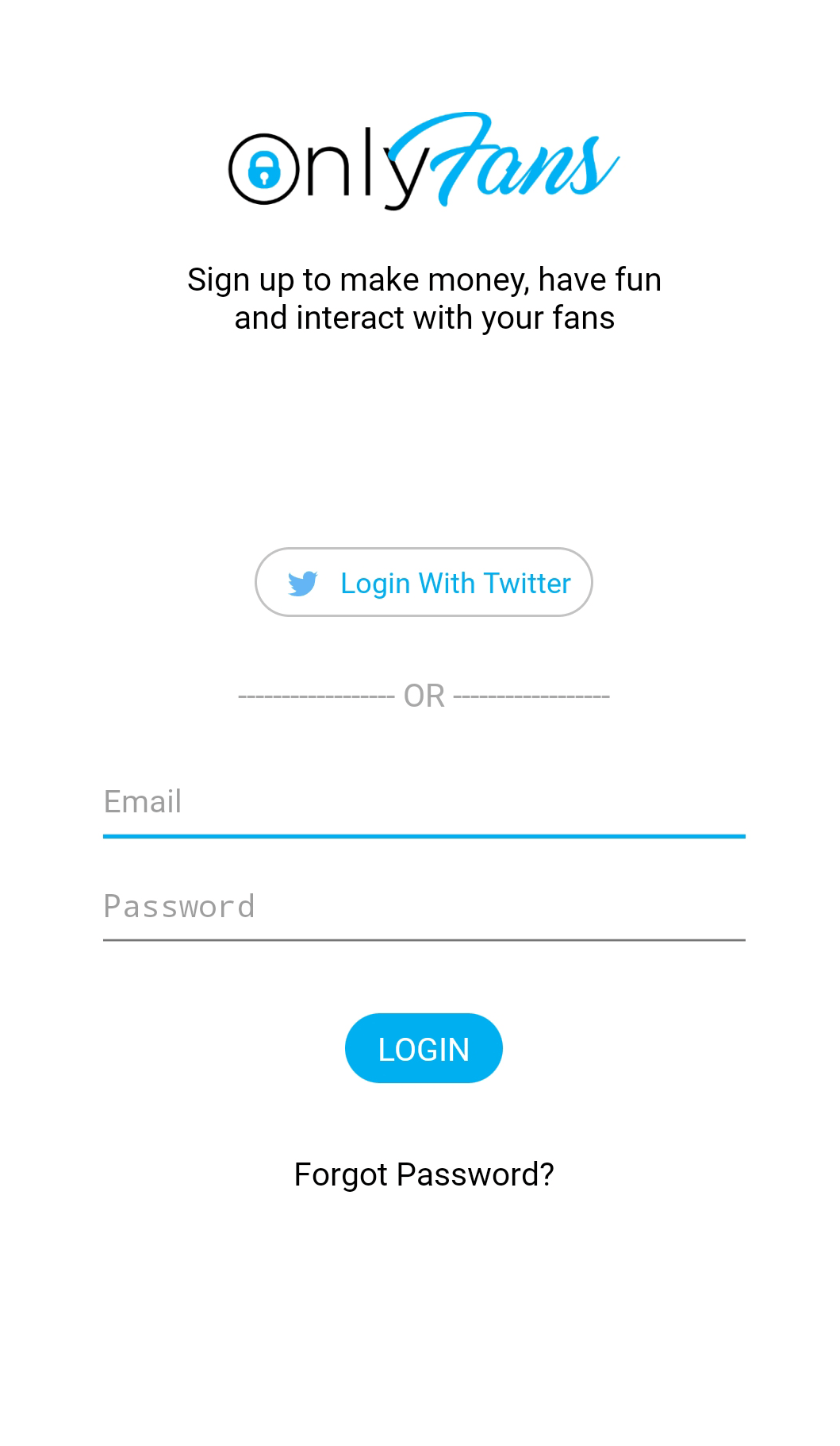 Refaça o Login no OnlyFans