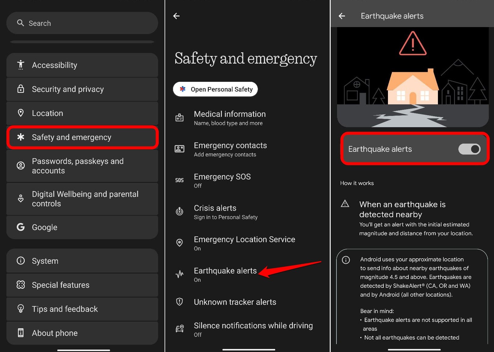 wie man Erdbebenwarnungen auf einem Android-Gerät aktiviert
