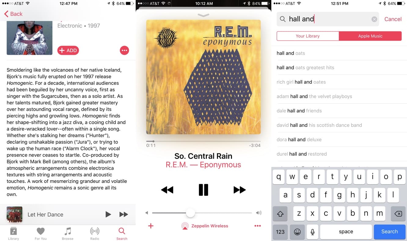 Diario dell'App: Apple Music in iOS 10