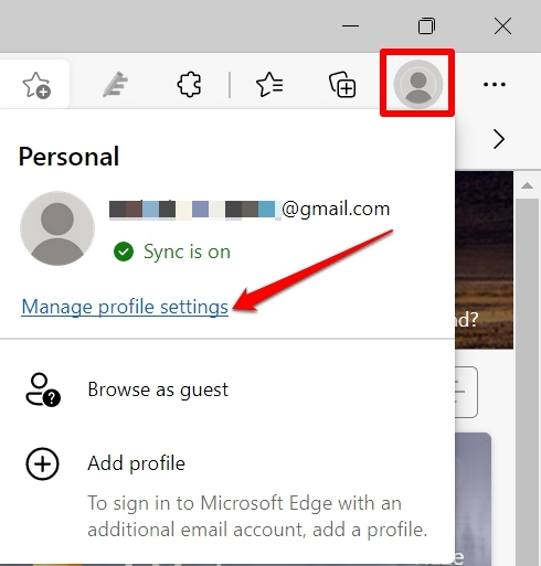 Edge-Browser Profileinstellungen verwalten