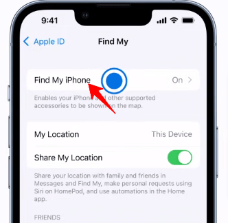 Aktivieren Sie „Mein iPhone suchen“
