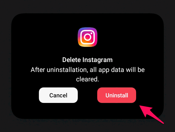 Instagram-Konto deinstallieren und neu installieren