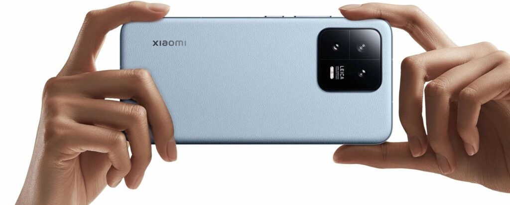 Xiaomi 13 Light Blue Leather Back Design
