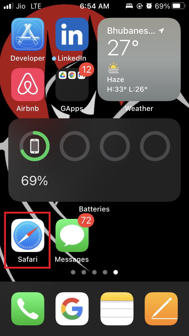 Safari-Browser öffnen