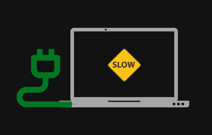 Laptop-Leistung ist langsam, wenn er eingesteckt ist