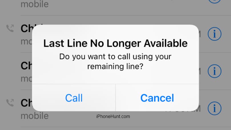 iPhoneで「最後の行はもはや利用できません」