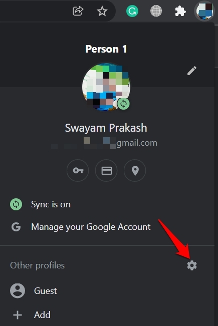 Chromeブラウザのプロフィール設定