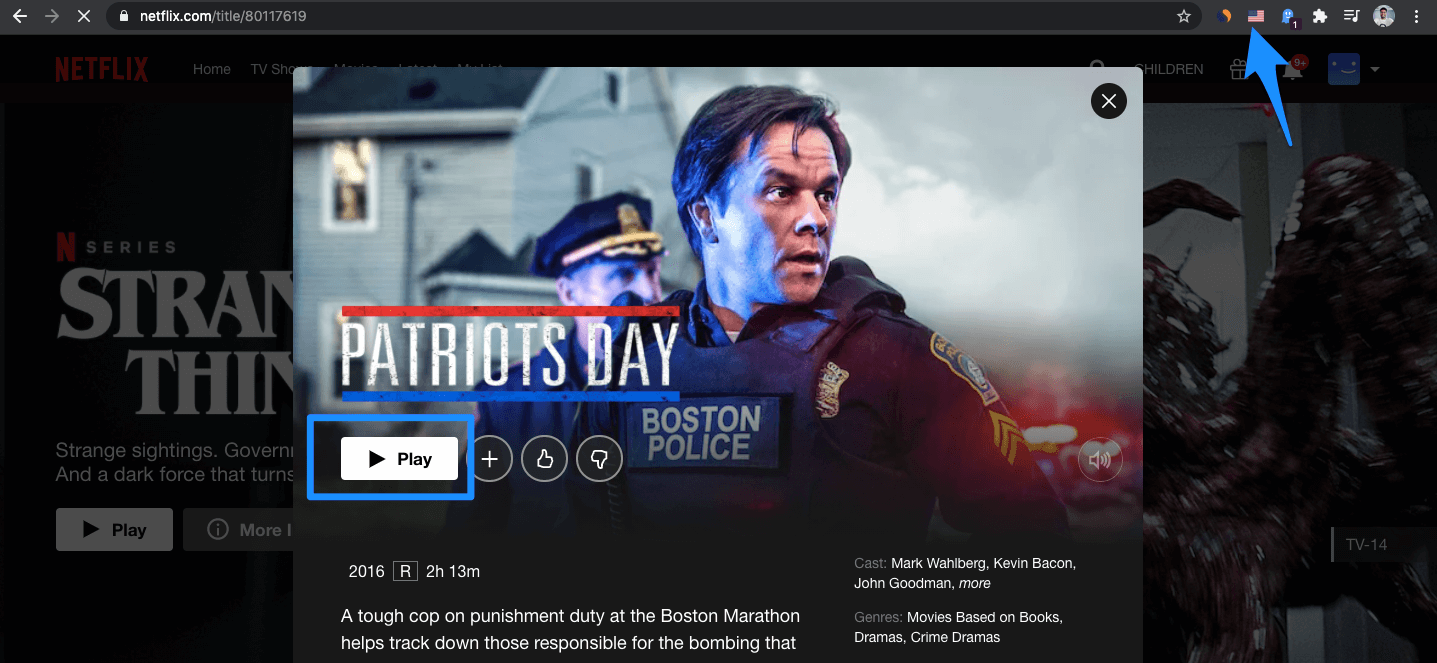 NetflixでのVPNの動作