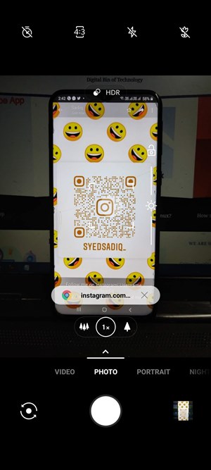 Apri Tag Nome con l'App della Fotocamera