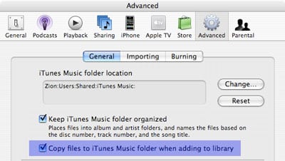 iTunes-Inhalte auf zwei Festplatten speichern