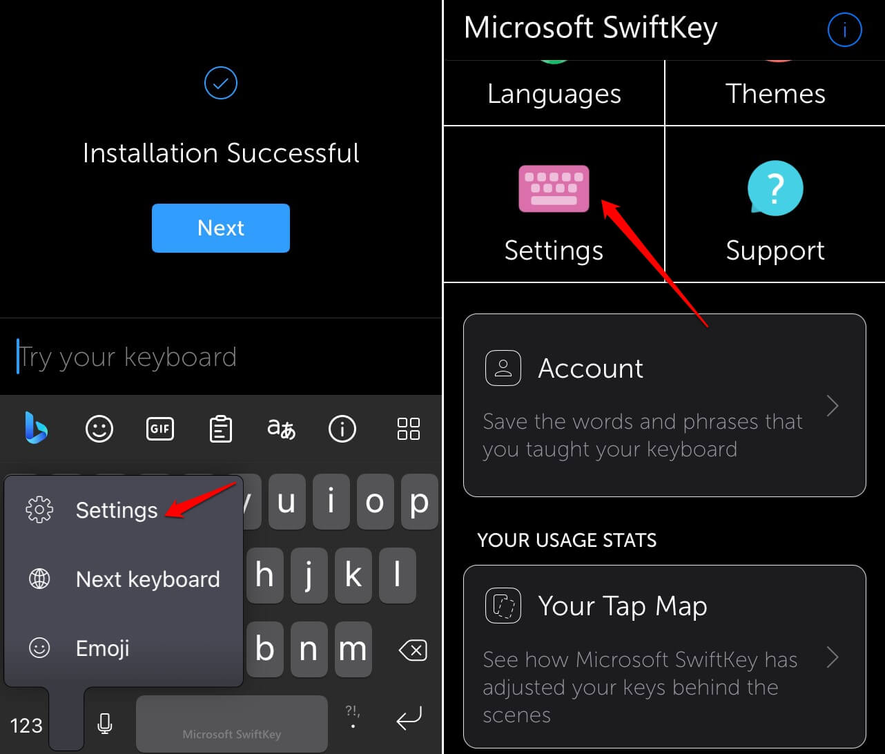 impostazioni swiftkey