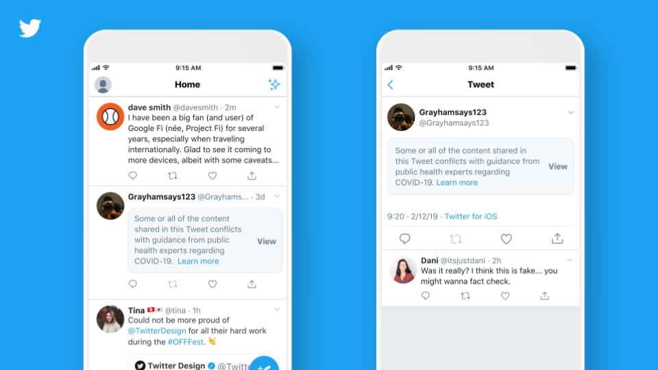 Twitter ajoutera des étiquettes et des avertissements pour stopper les ‘informations trompeuses’ sur le COVID-19 1
