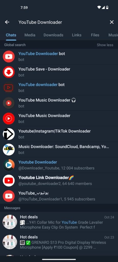 YouTube 다운로드 봇 - 안드로이드에서 YouTube 비디오 다운로드하기