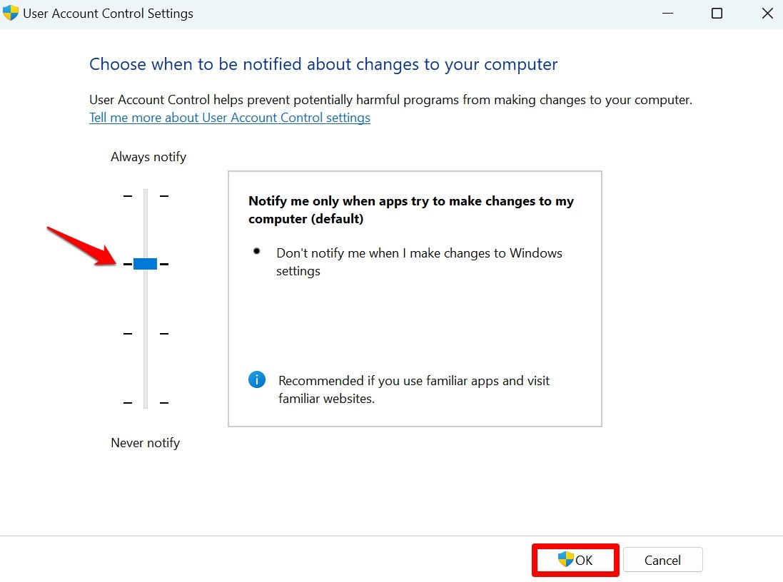 desactivar y habilitar el control de cuentas de usuario Windows 11