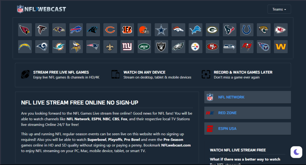 NFL Webcast - Mejores Sitios y Aplicaciones para Transmitir la NFL