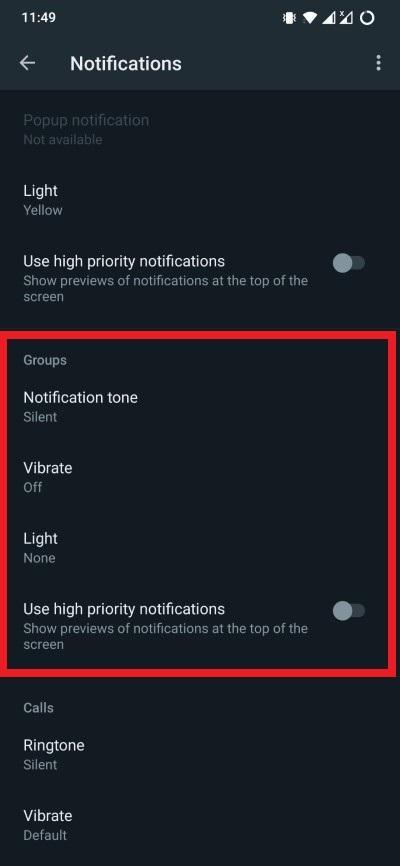 Usa notifiche ad alta priorità
