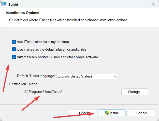 iTunesオフラインインストーラーをインストール