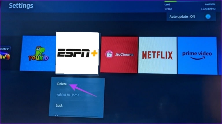 ESPN+ auf Samsung Smart TV neu installieren - ESPN-App funktioniert nicht