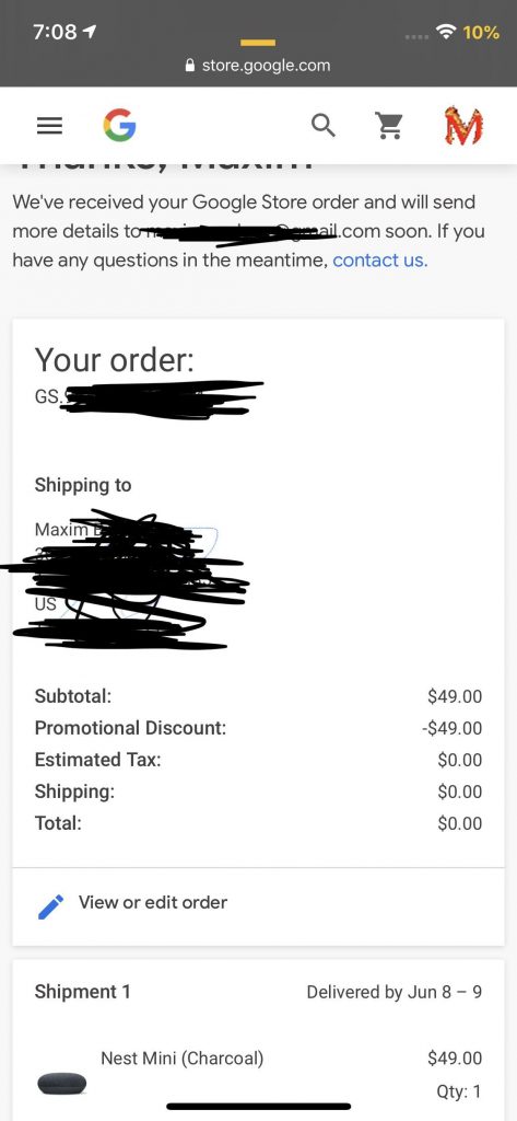 Google Nest Miniを無料で手に入れる