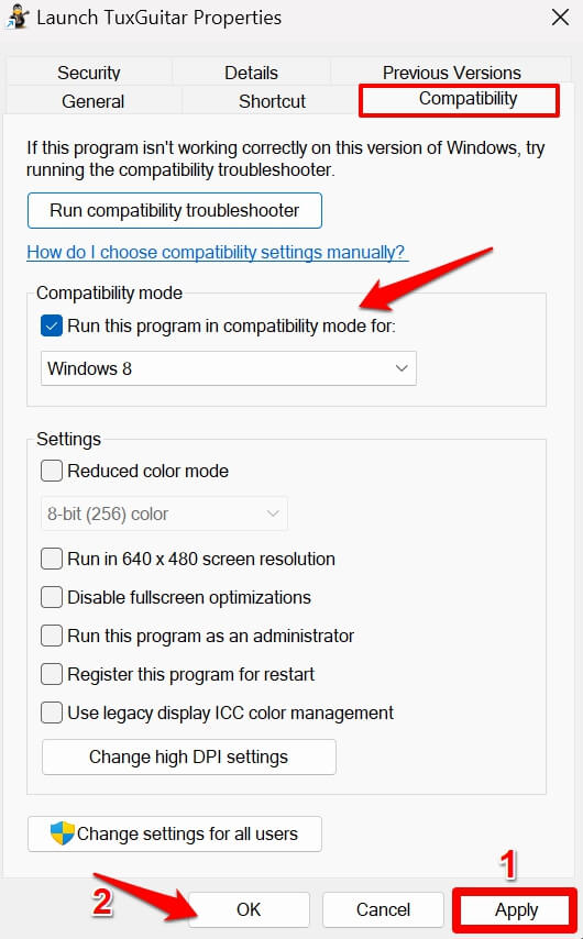 eseguire un programma in modalità compatibilità di Windows