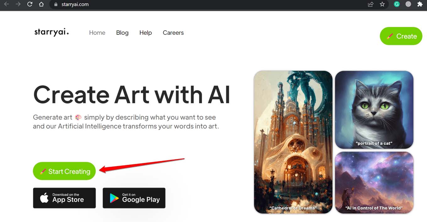 StarryAI テキストから画像へのジェネレーター