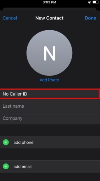 Was bedeutet No Caller ID auf dem iPhone?