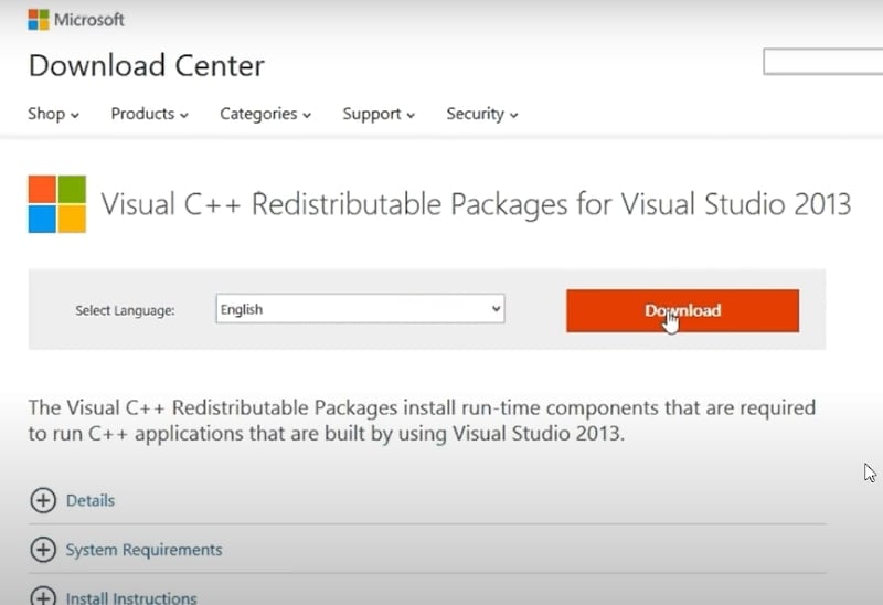 Скачать Microsoft Visual C++ Redistributable
