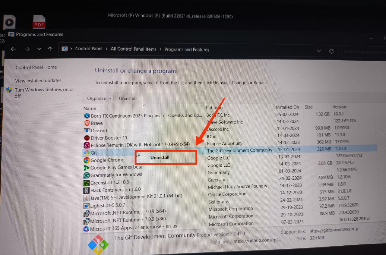 desinstalar