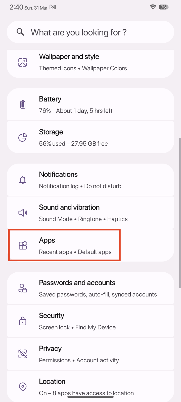 tap on Apps