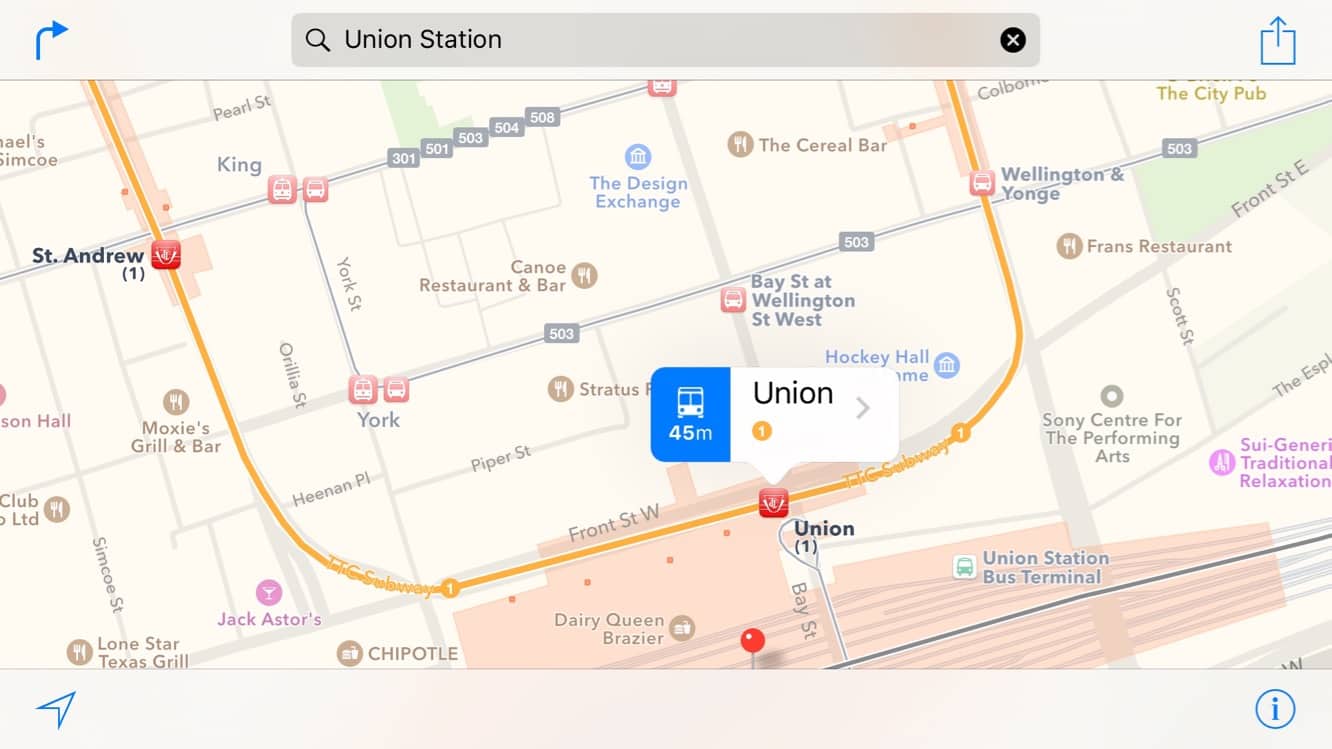 Ein erster Blick auf den öffentlichen Nahverkehr in iOS 9 in Apple Maps (Aktualisiert für watchOS 2)