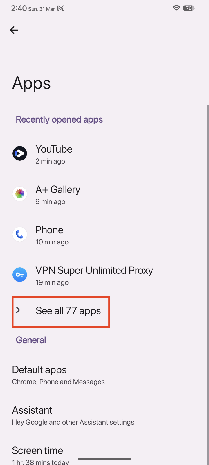 See all apps
