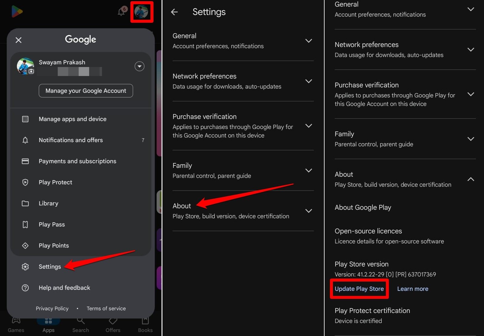 So aktualisieren Sie die Google Play Store-App