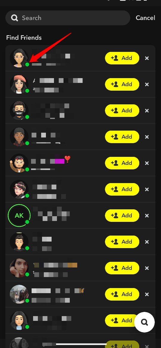 ¿Qué significa el punto verde en Snapchat?