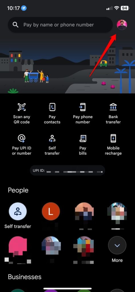 Активировать Google Pay UPI Lite