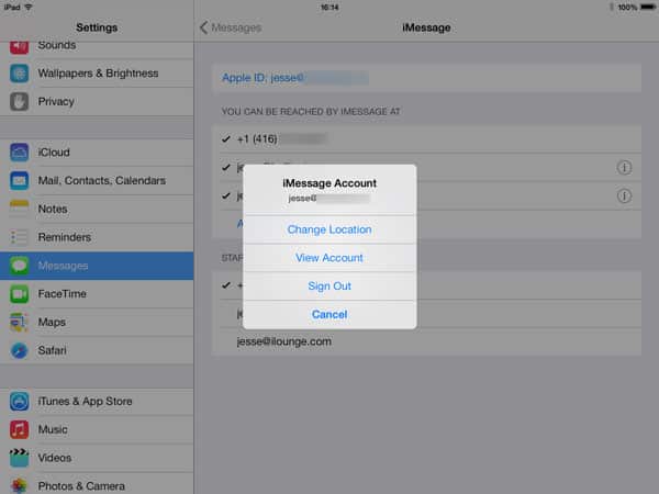 Recibiendo iMessages de otros usuarios al compartir un Apple ID